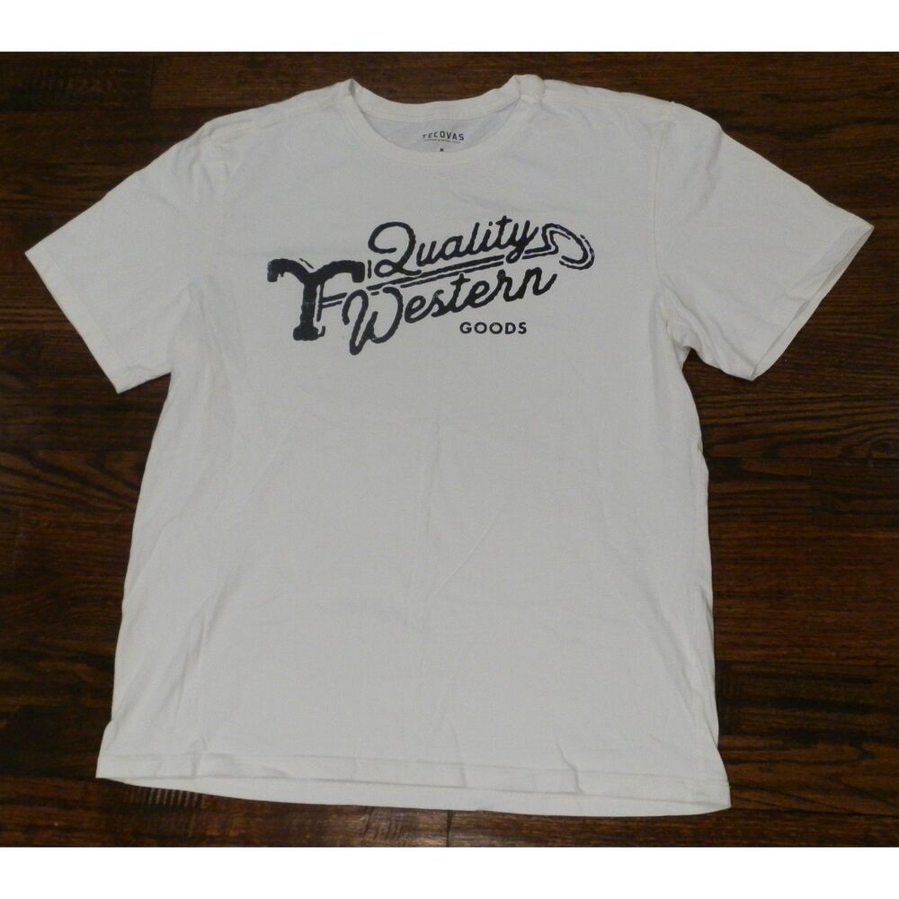 Tecovas Quality Western Goods White T-Shirt Mens Size Medium